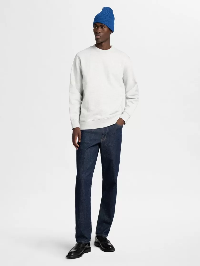 SELECTED 100% BOMULD SWEATSHIRT Grey Discount