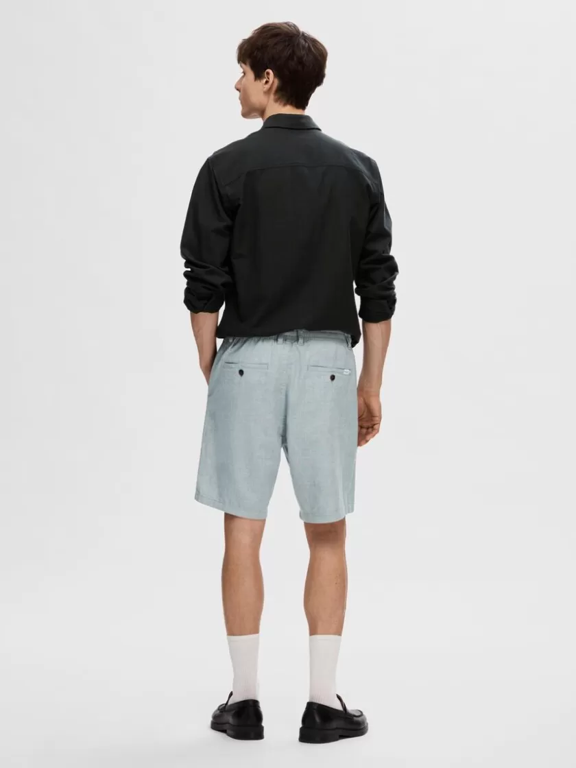 SELECTED COMFORT FIT SHORTS Blue Best Sale