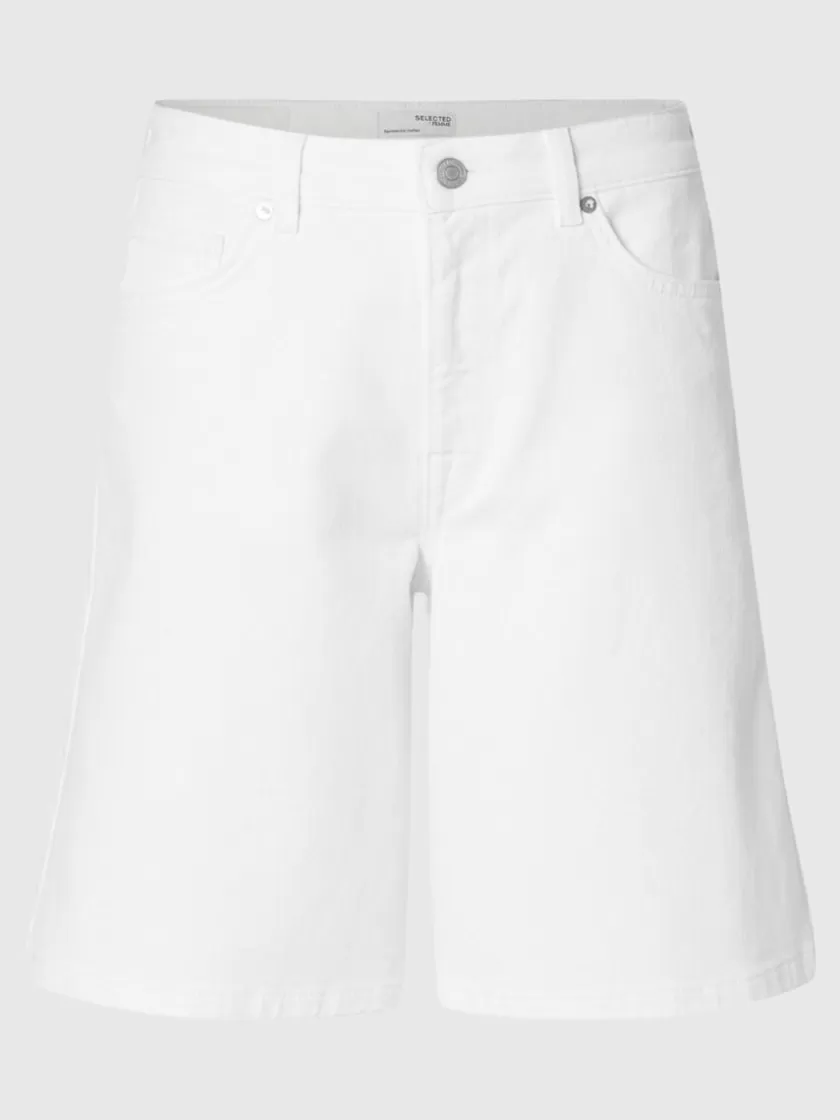 SELECTED DENIM BERMUDA SHORTS White Flash Sale