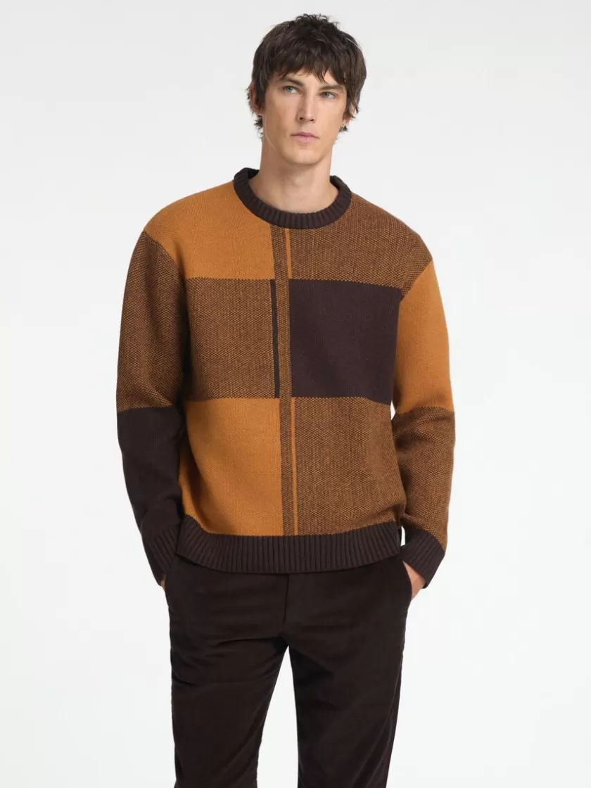 SELECTED FARVEBLOK SWEATER MED RUND HALS Coloured Flash Sale