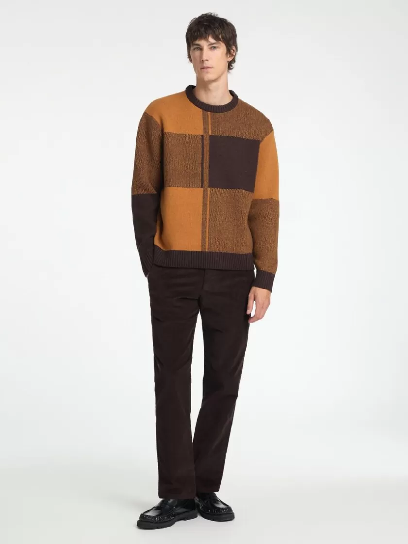 SELECTED FARVEBLOK SWEATER MED RUND HALS Coloured Flash Sale