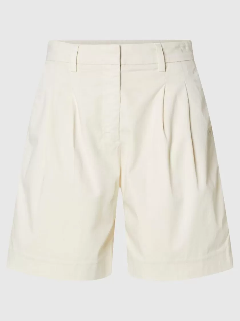 SELECTED HØJTALJET CHINOSHORTS Beige Clearance