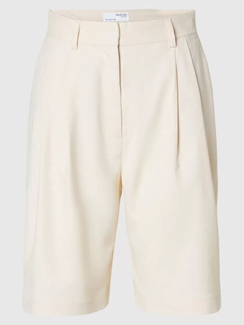 SELECTED HØJTALJET SHORTS Beige Shop