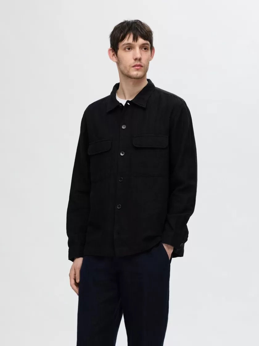 SELECTED LANGÆRMET OVERSHIRT Black Shop