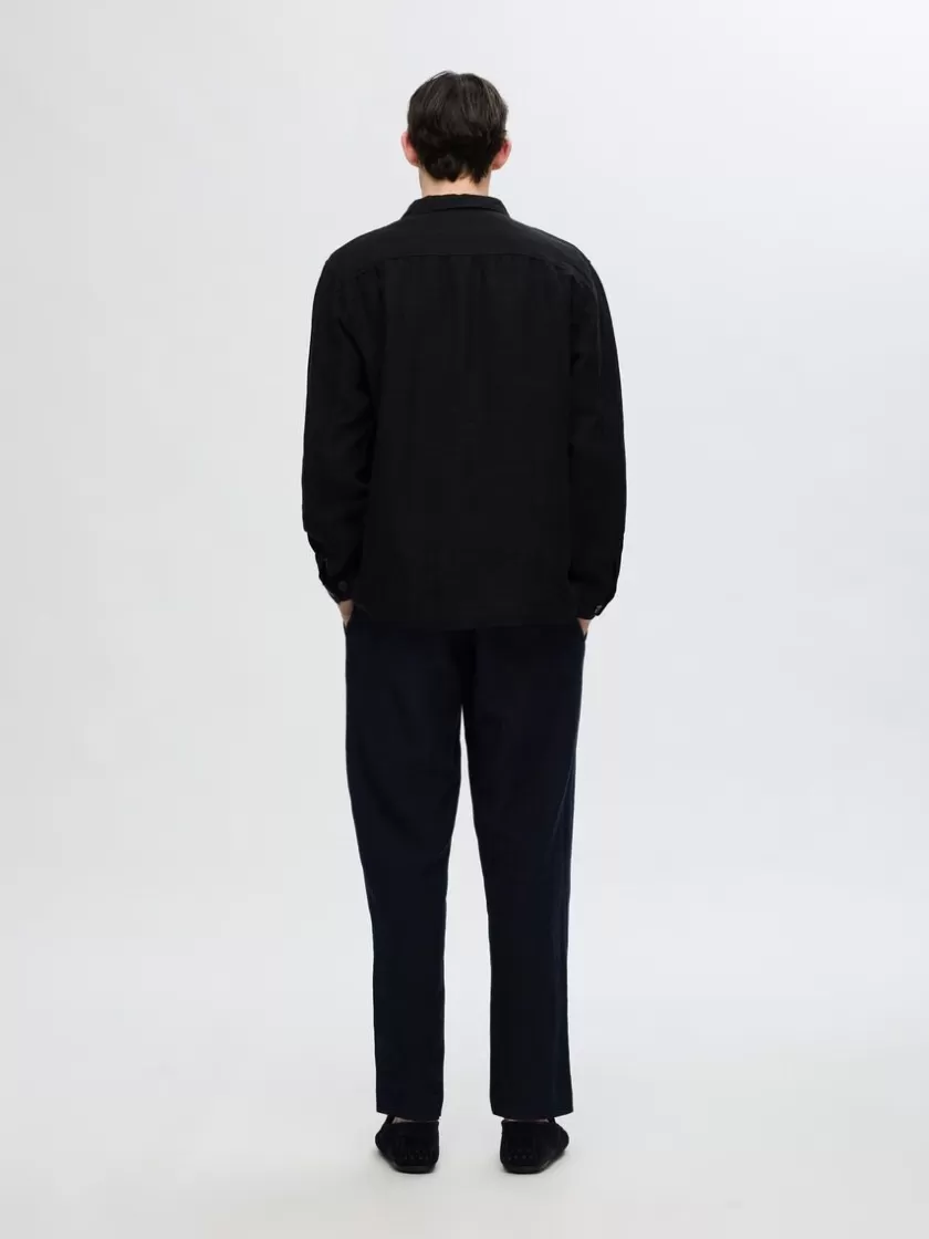 SELECTED LANGÆRMET OVERSHIRT Black Shop