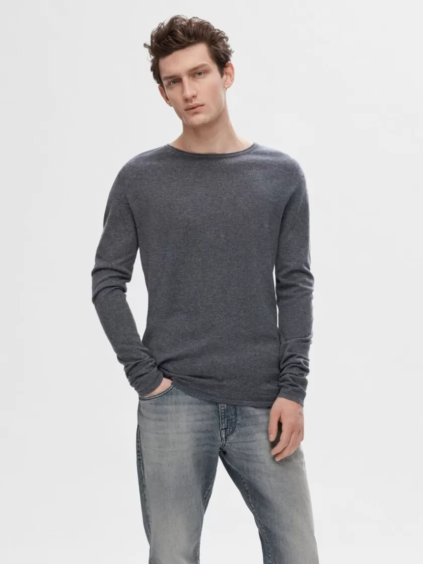 SELECTED LANGÆRMET PULLOVER Grey Online