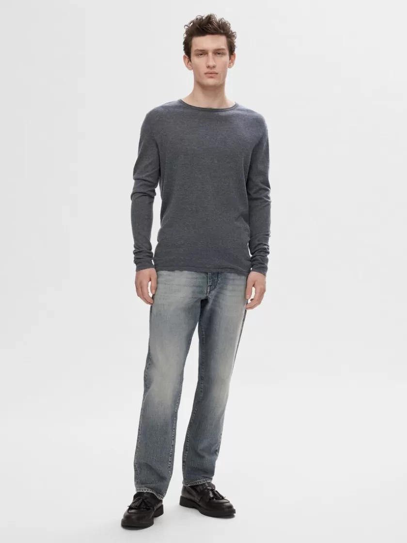 SELECTED LANGÆRMET PULLOVER Grey Online