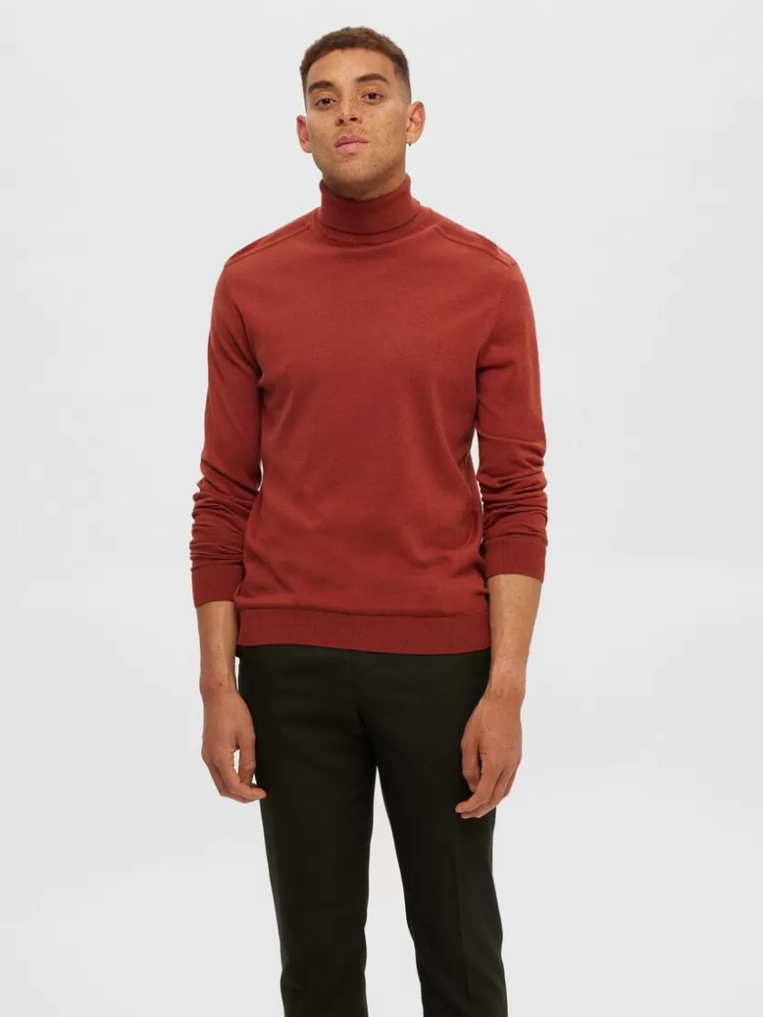 SELECTED LANGÆRMET RULLEKRAVE PULLOVER Orange Store