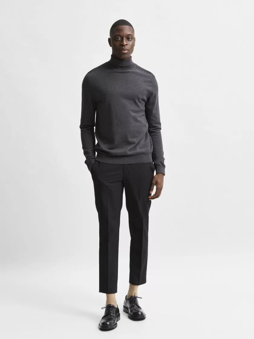 SELECTED LANGÆRMET RULLEKRAVE PULLOVER Grey Cheap