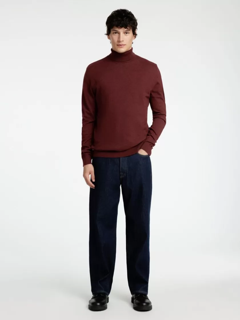 SELECTED LANGÆRMET RULLEKRAVE PULLOVER Bordeaux Discount