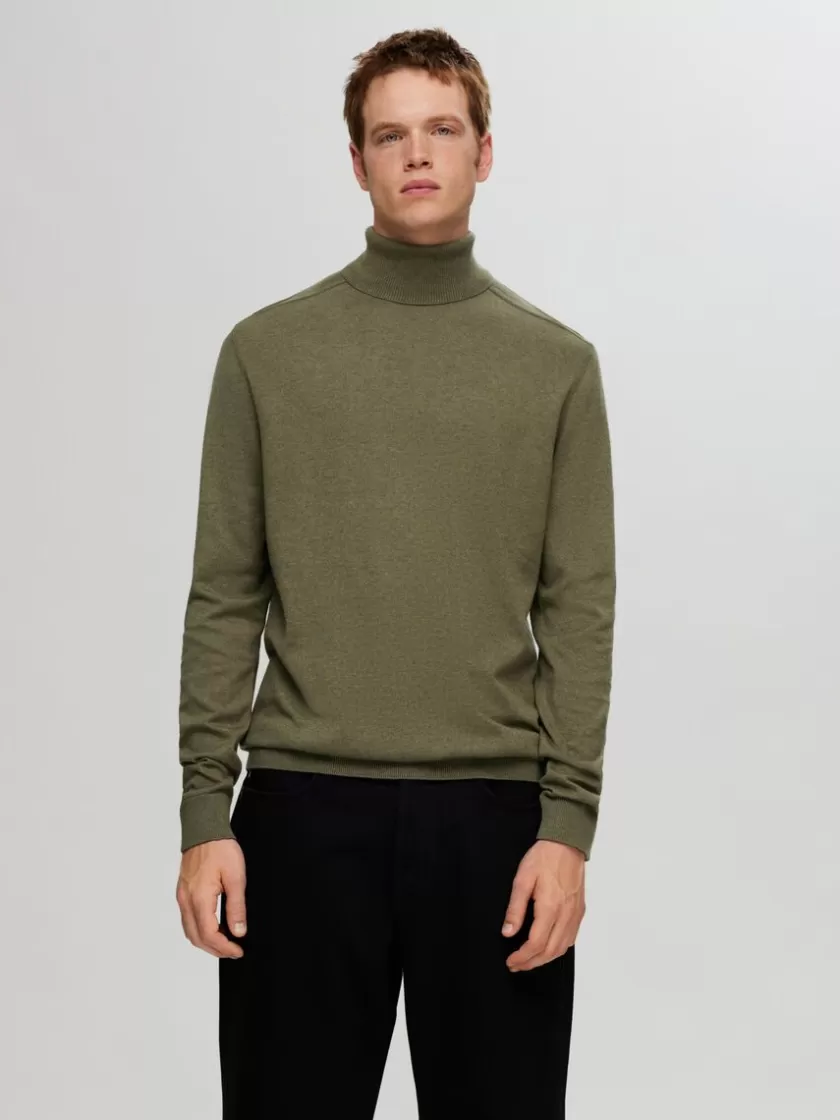 SELECTED LANGÆRMET RULLEKRAVE PULLOVER Green Store