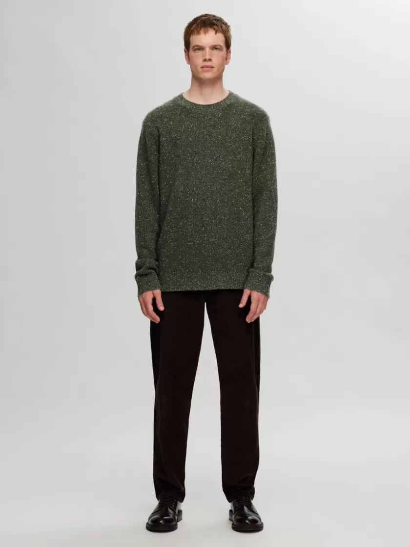 SELECTED LANGÆRMET SWEATER MED RUND HALS Green Discount