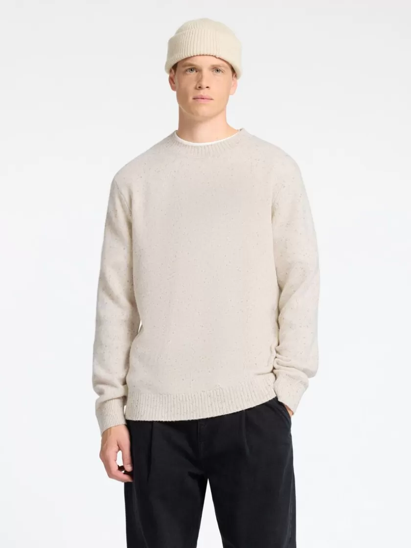 SELECTED LANGÆRMET SWEATER MED RUND HALS Beige Best