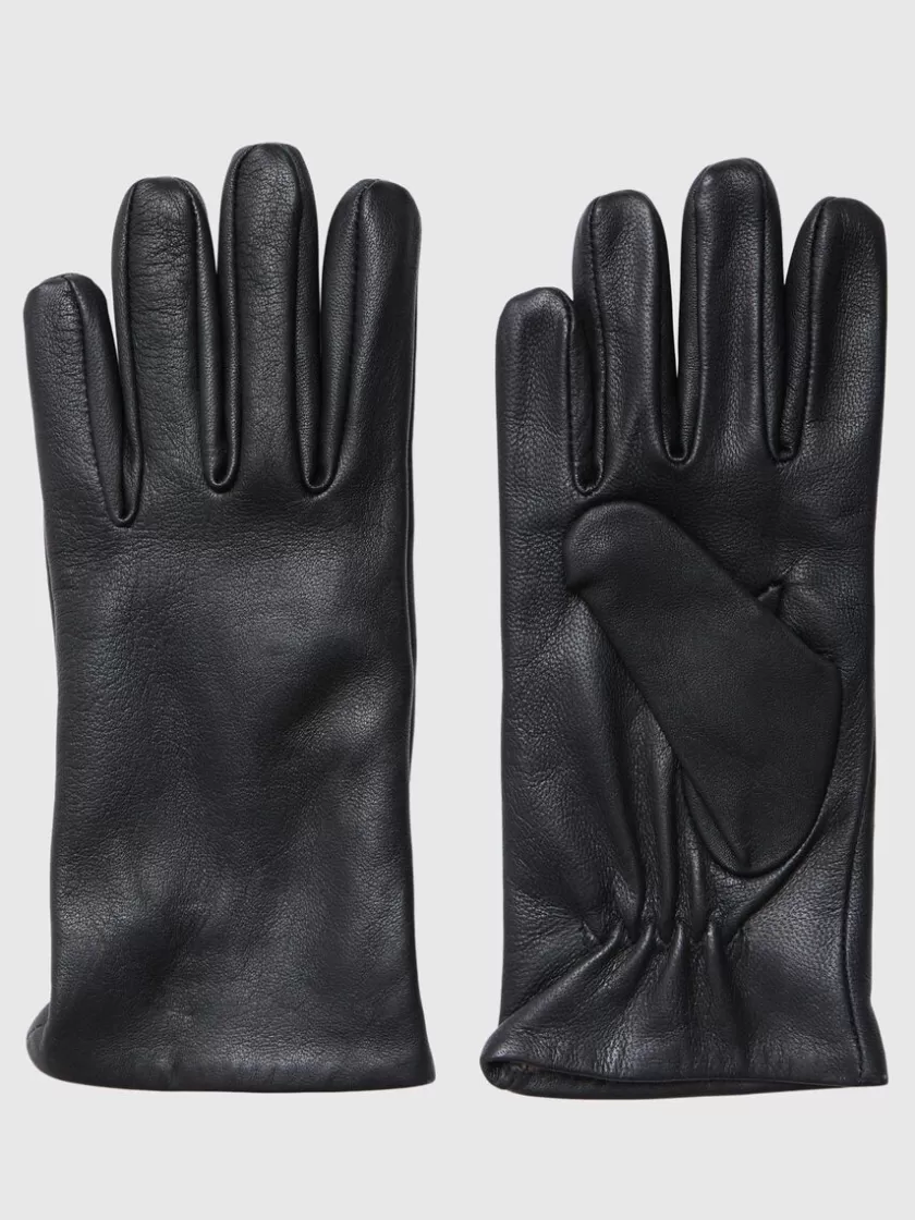 SELECTED LÆDER HANDSKER Black Shop