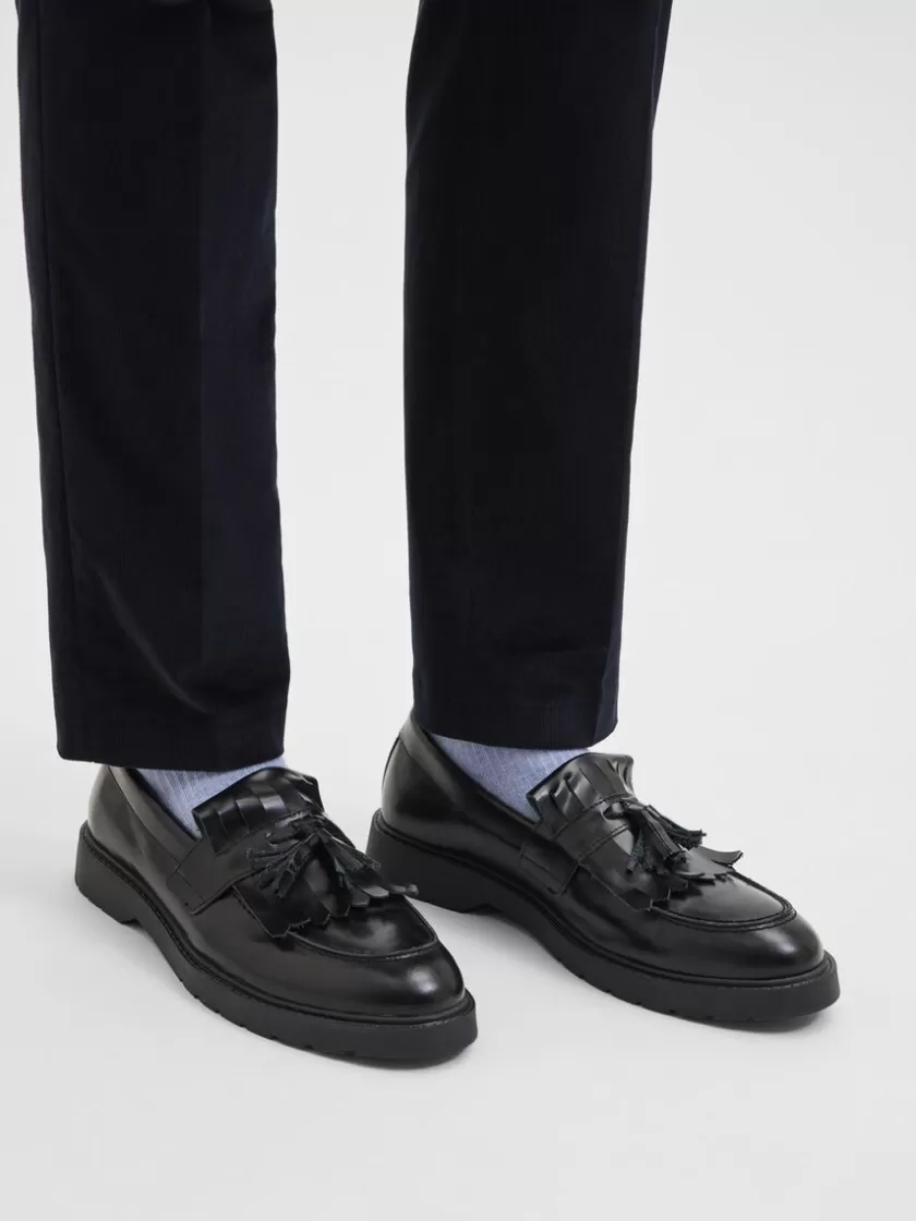 SELECTED LÆDER KILTIE LOAFERS Black Fashion