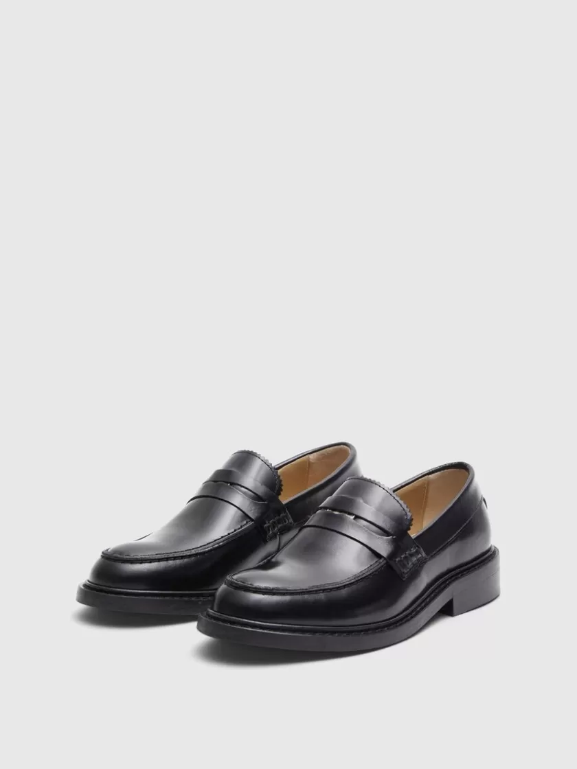 SELECTED LÆDER LOAFERS Black Outlet