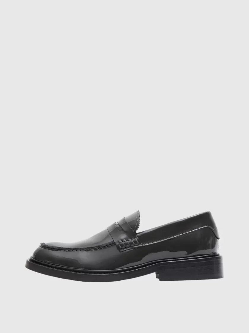 SELECTED LÆDER LOAFERS Grey Discount