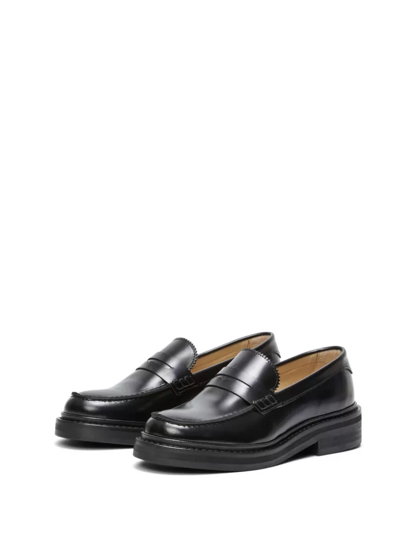 SELECTED LÆDER LOAFERS Black Cheap