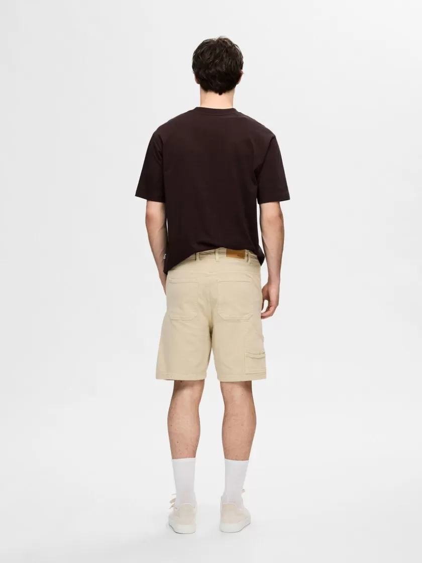 SELECTED LOOSE FIT SHORTS Beige Outlet