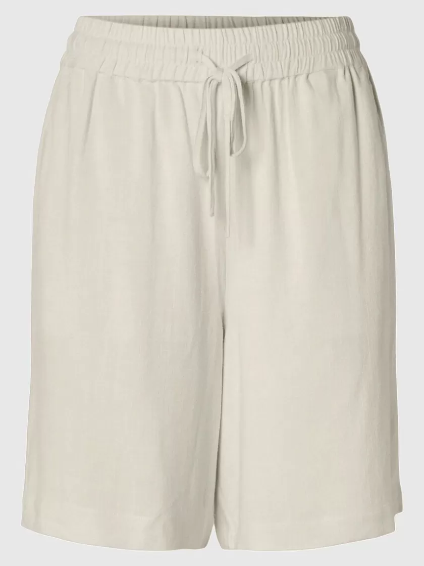 SELECTED MELLEMHØJ TALJE SHORTS Beige Best Sale