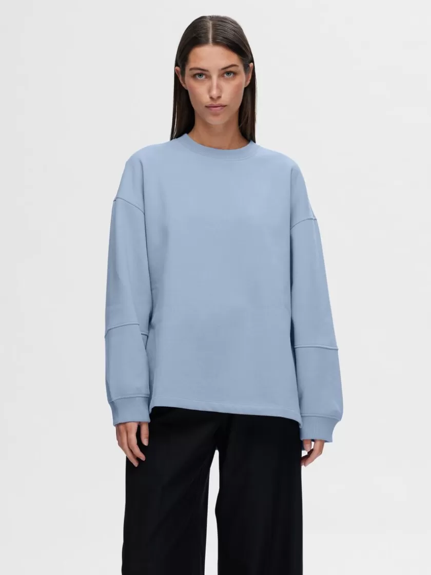SELECTED OVERSIZED SWEATSHIRT Blue Clearance