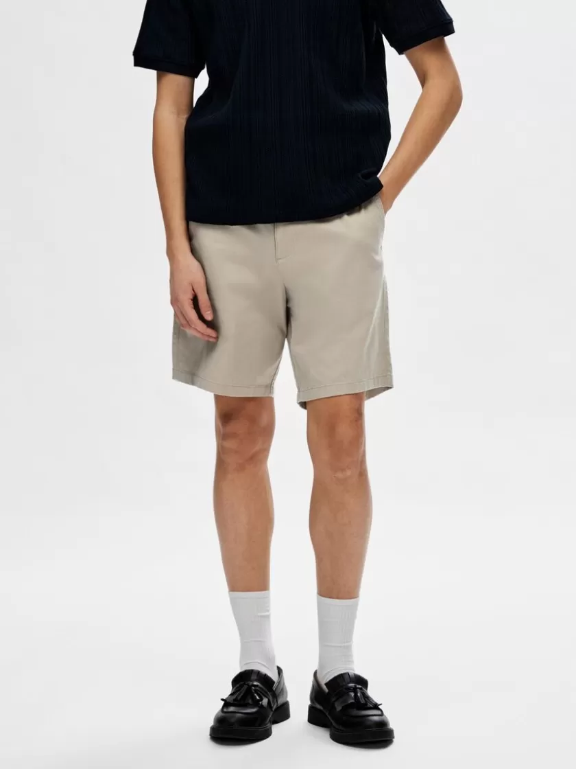 SELECTED REGULAR FIT FLEX SHORTS Beige Shop