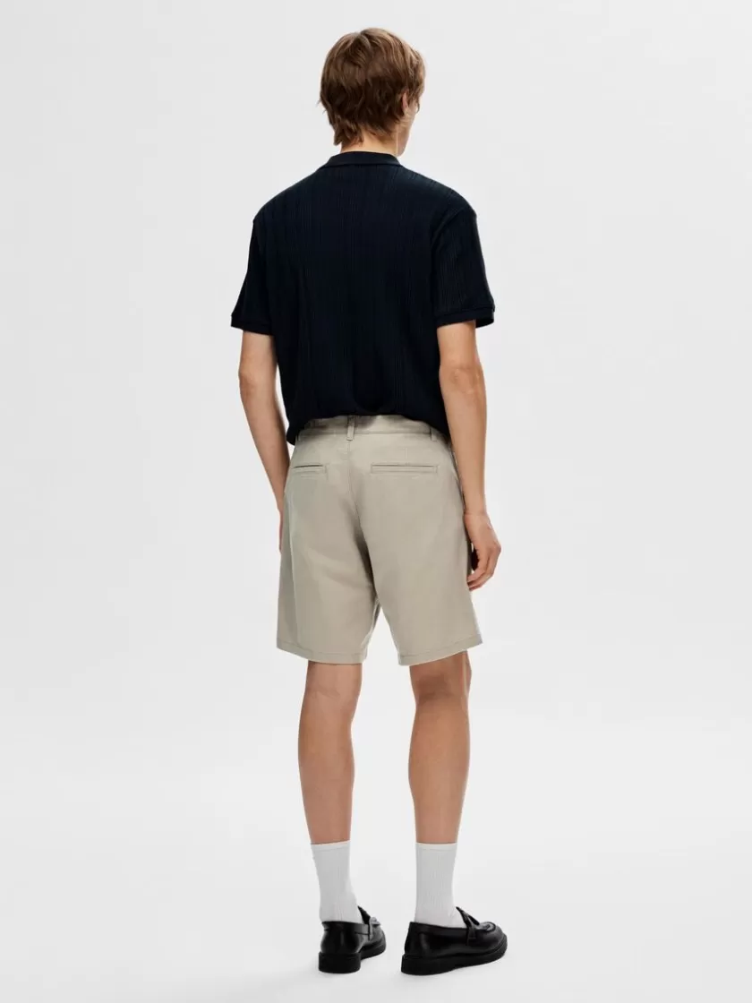 SELECTED REGULAR FIT FLEX SHORTS Beige Shop