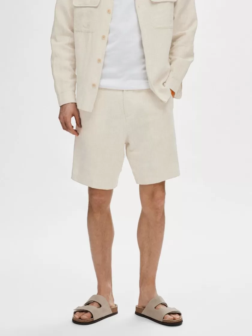 SELECTED REGULAR PASFORM SHORTS Beige Shop