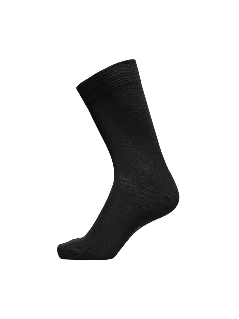 SELECTED RIBBET STRØMPER Black Cheap