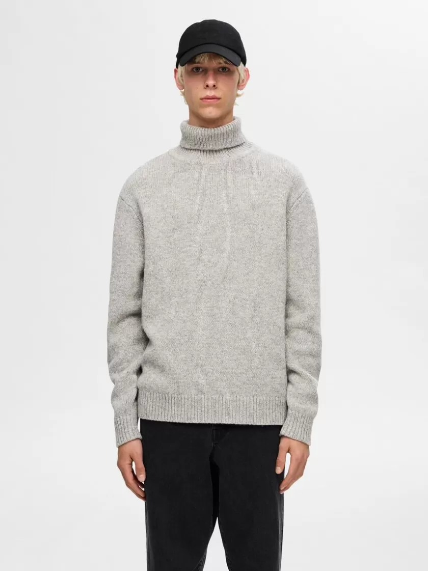 SELECTED RULLEKRAVE PULLOVER Grey New