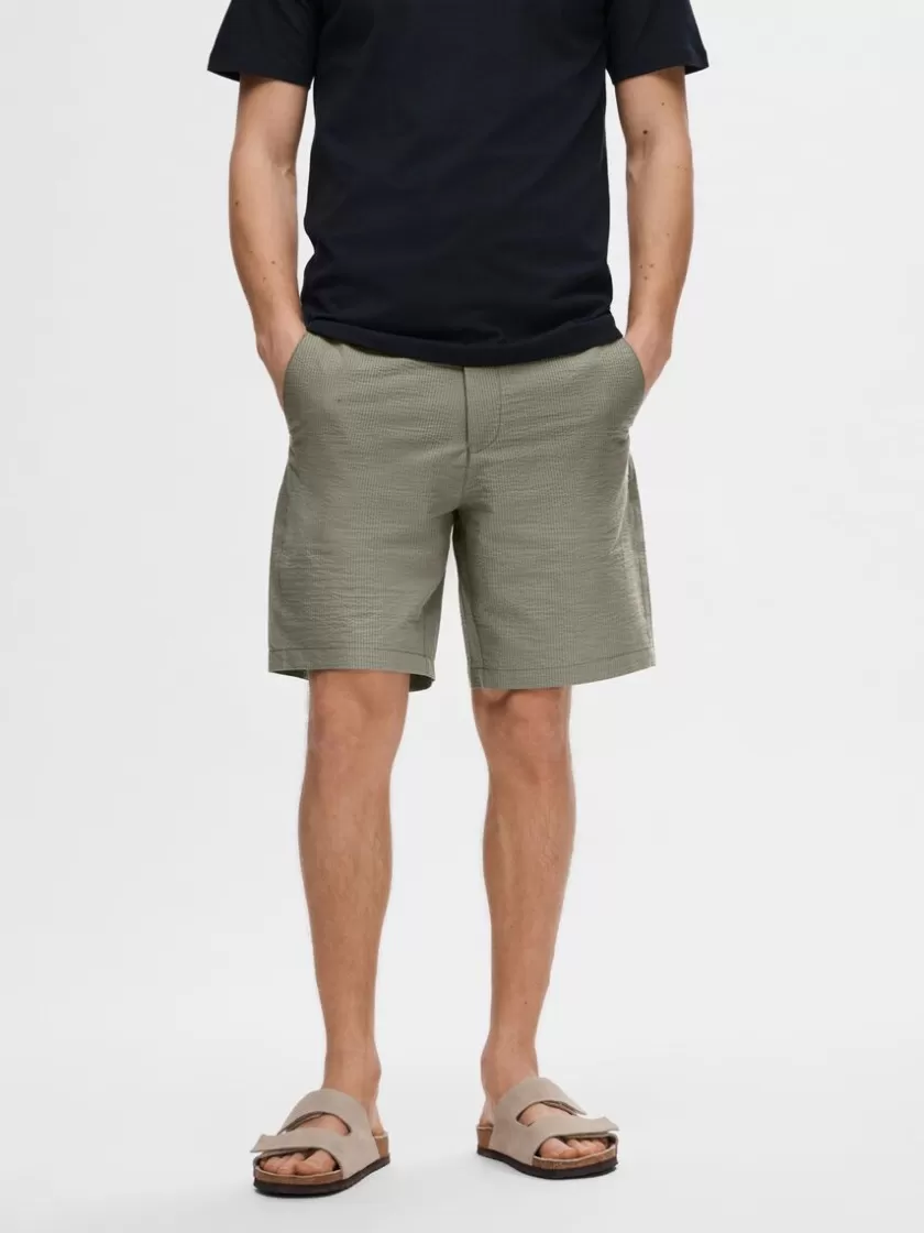 SELECTED SEERSUCKER SHORTS Green Store