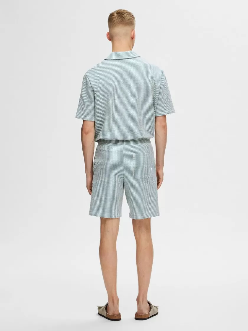 SELECTED SEERSUCKER SHORTS Blue Online