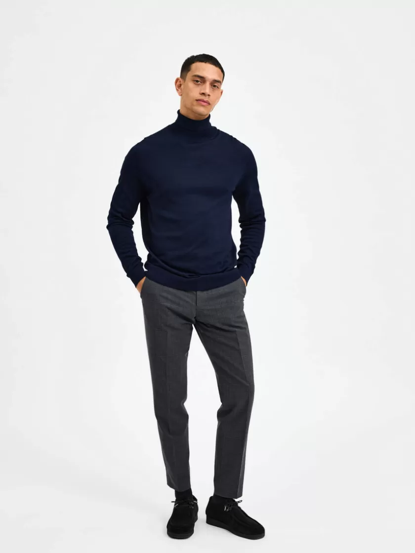 SELECTED SLIM FIT RULLEKRAVE Blue Shop