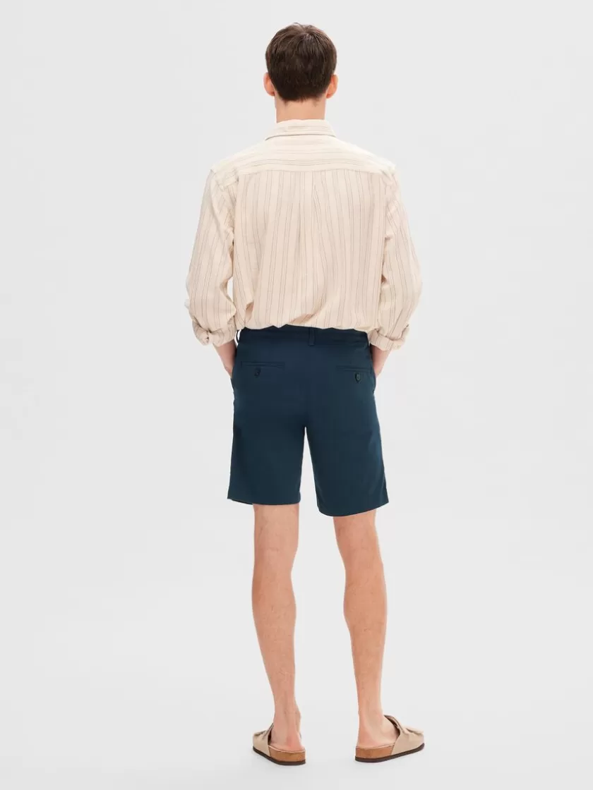 SELECTED SLIM-FIT CHINOSHORTS Blue Online