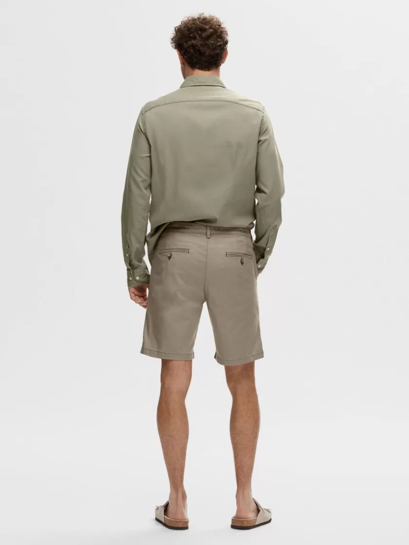 SELECTED SLIM-FIT CHINOSHORTS Brown Cheap