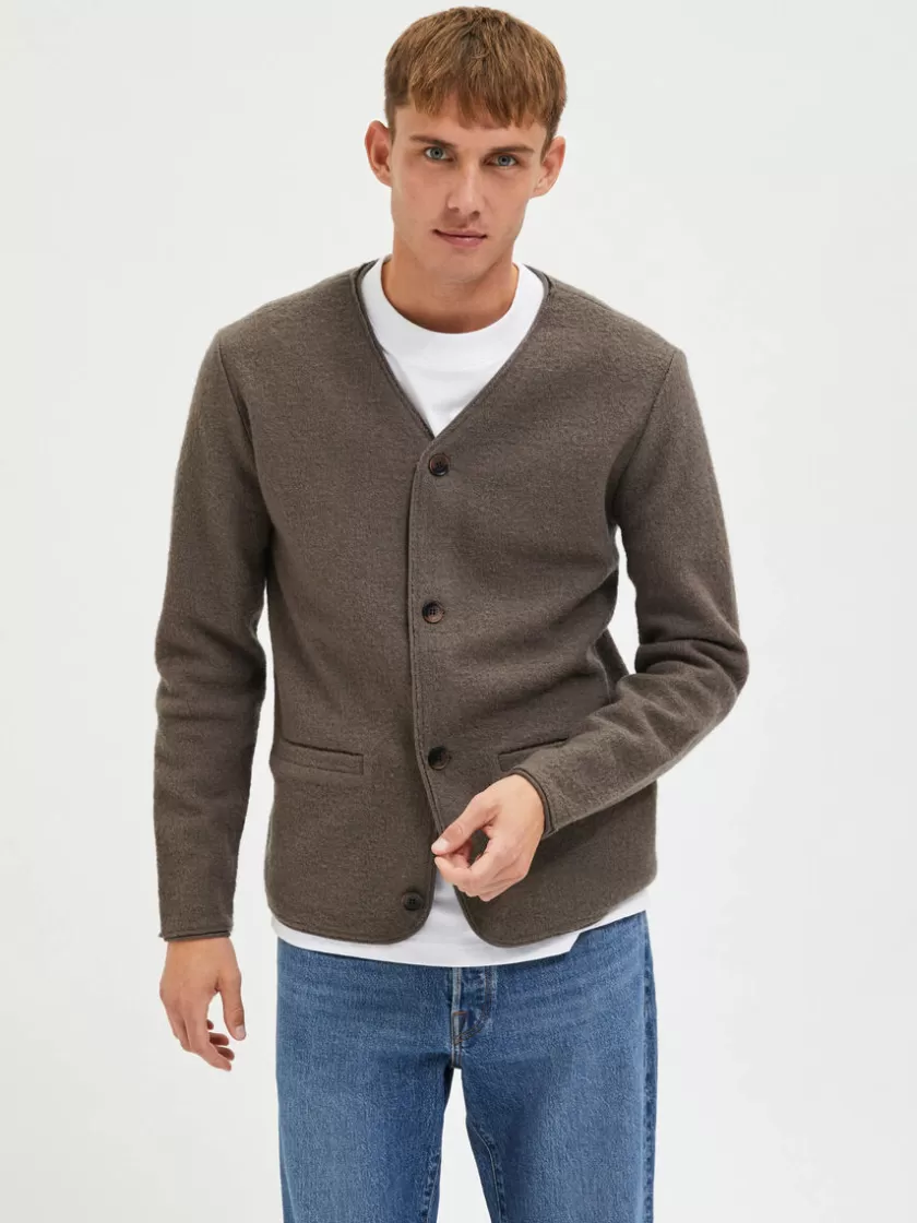 SELECTED ULD CARDIGAN Brown Discount